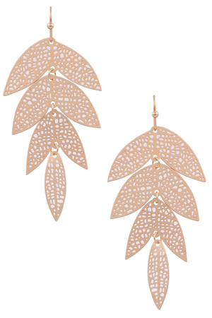 Metal Floral Drop Earrings