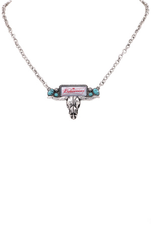 Babeweiser Ox Skull Pendant Necklace