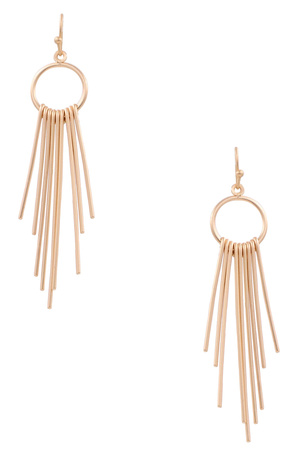 Tassel Ring Drop Earrings