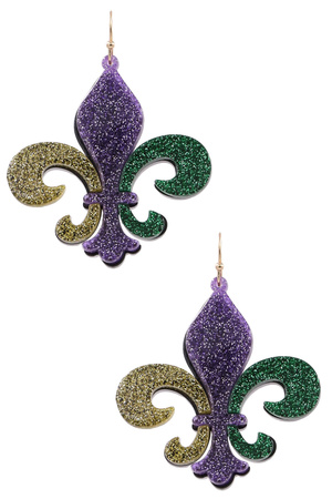 Fleur De Lis Dangle Earrings