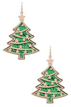 Christmas Holiday Sequin Dangle Earrings