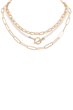 Cream Pearl 3-Piece Necklace Set