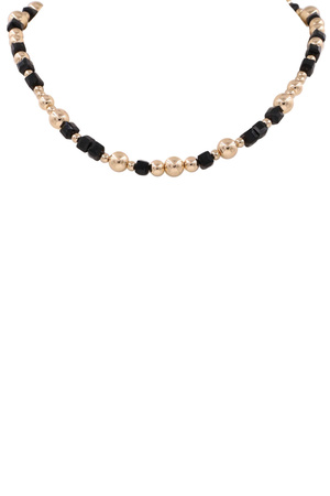 Crystal Square Bead Necklace