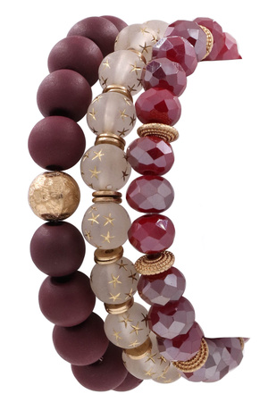 Assorted Bead Stretch Bracelet Set