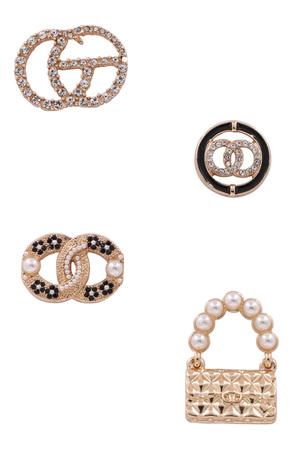 Purse Brooche Pin Set