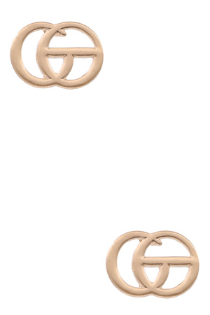Metal C Earrings
