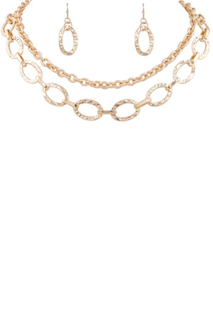 Oval Chain 2-Piece Necklace Set
