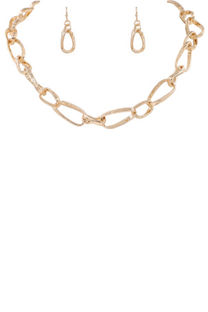 Crumple Chain Necklace Set