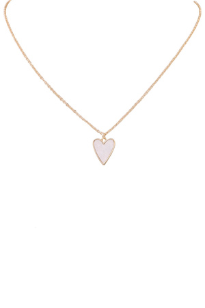 Cream Pearl Heart Necklace