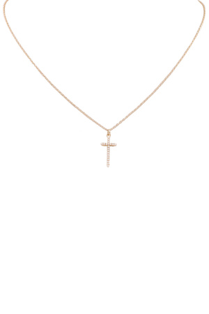 Cream Pearl Cross Necklace