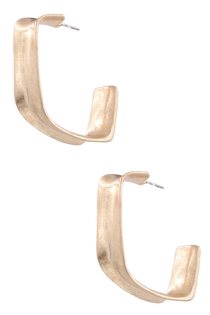 Metal Square Hoop Earrings