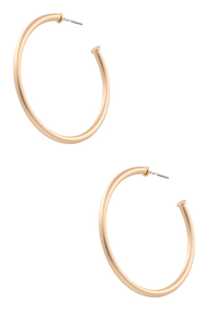Metal Open Hoop Earrings