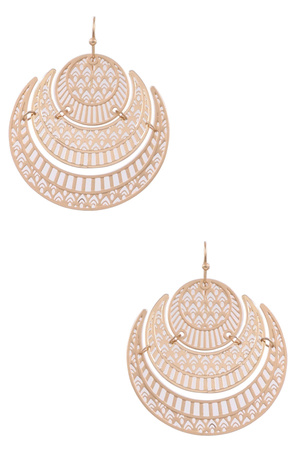 Crescent Layered Drop Earrings