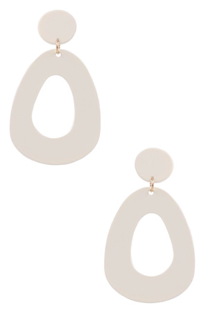 Matte Oval Drop Earrings