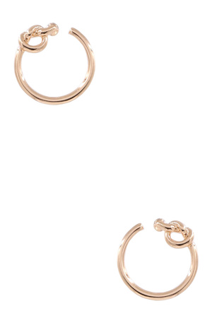 Metal Knot Hoop Ring Earrings