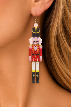 Acrylic Nutcracker Dangle Earrings