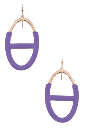 Matte Oval Dangle Earrings
