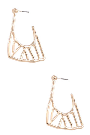 Metal Triangle Cut Out Earrings