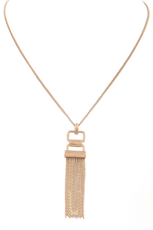Metal Tassel Pendant Necklace