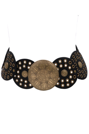 Metal Sun Engraved Waist Belt