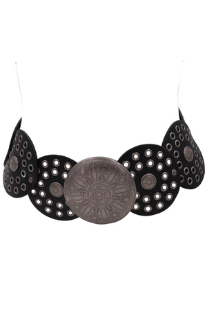 Metal Sun Engraved Waist Belt