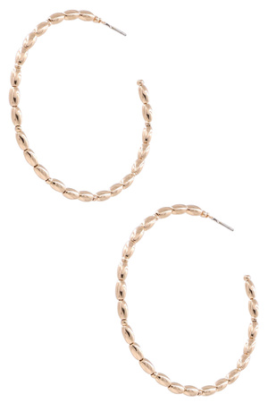 Acrylic Bead Hoop Earrings