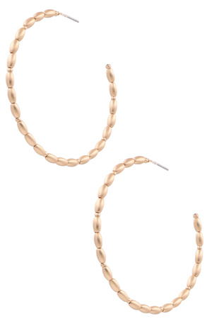 Acrylic Bead Hoop Earrings