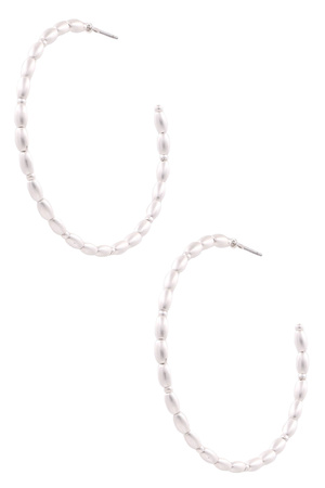 Acrylic Bead Hoop Earrings