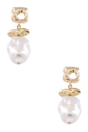 Cream Pearl Drop Earrings