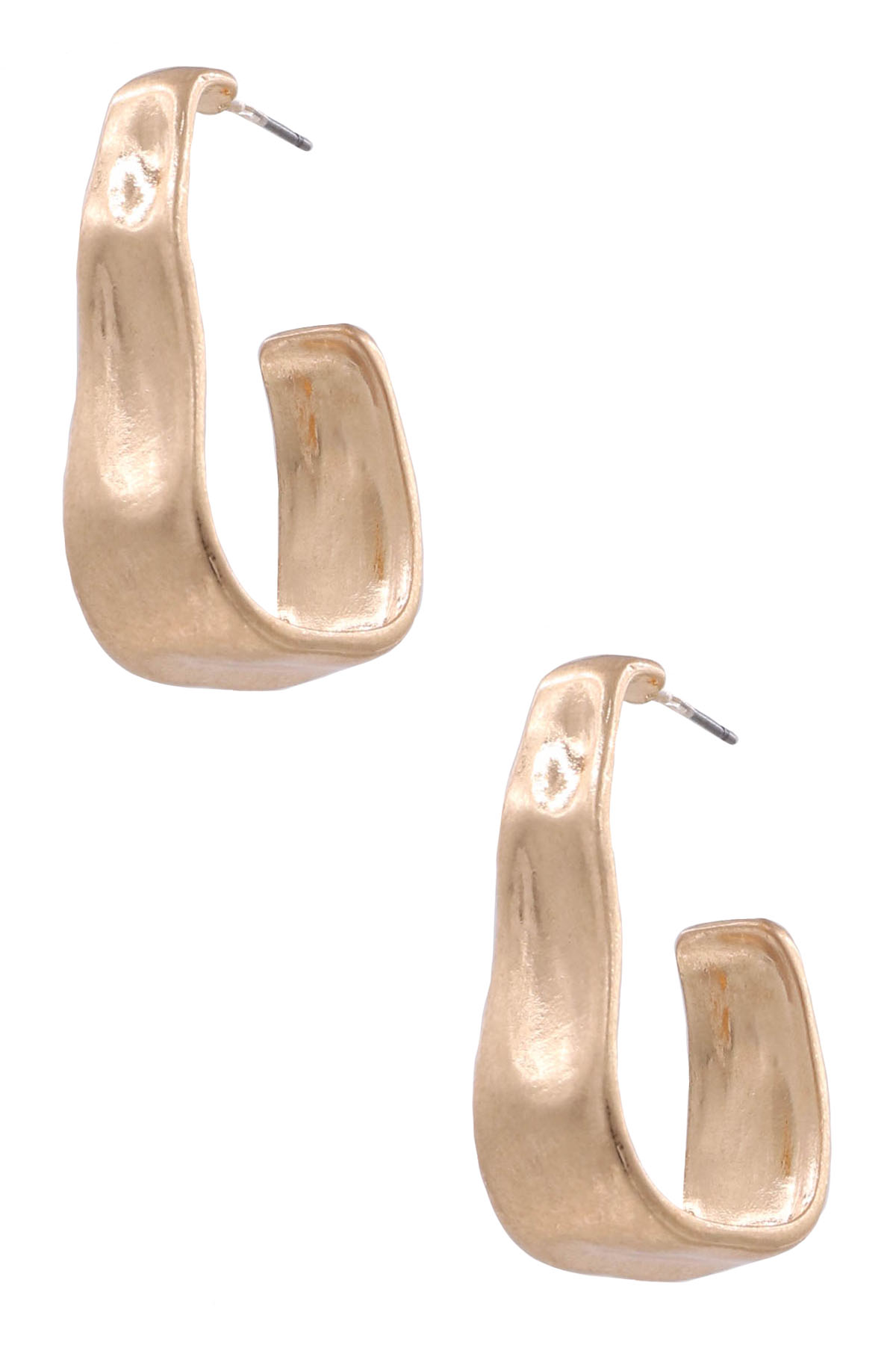 Flat Metal Hoop Earrings