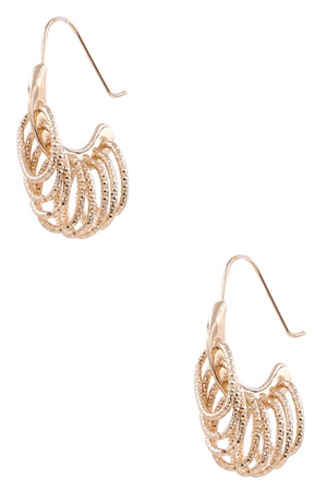 Metal Ring Tassel Earrings