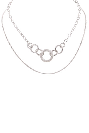 Chain Ring Layered Necklace