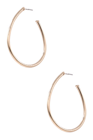 Plated Brass Metal Teardrop Earrings
