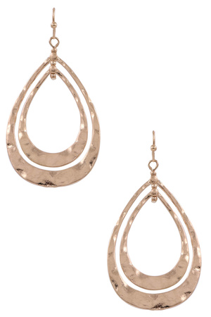 Metal Teardrop Dangle Earrings