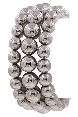 Acrylic Metal Bead Stretch Bracelet Set