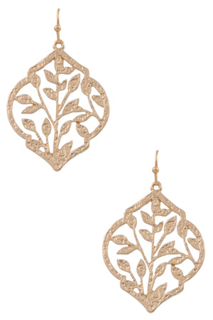 Metal Moroccan Floral Earrings