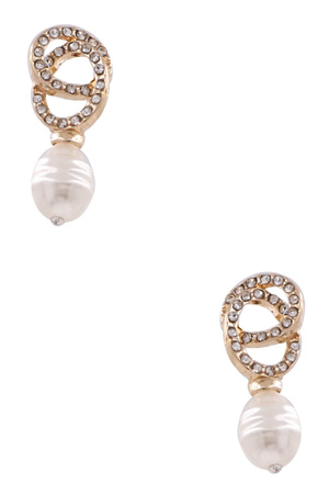 Cream Pearl Teardrop Earrings