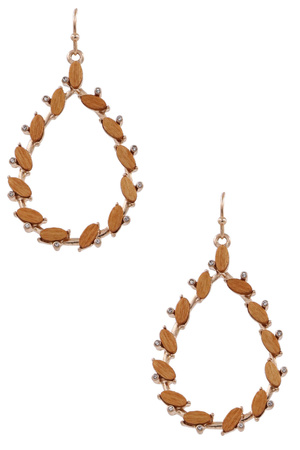 Wood Teardrop Earrings