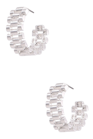 Metal Open Hoop Earrings