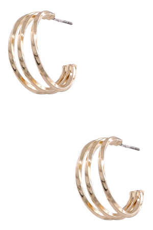 Brass Metal Hoop Earrings