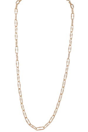 Metal Knot Clip Chain Long Necklace