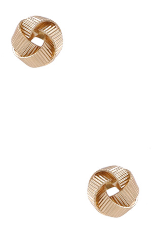 Metal Knott Layered Earrings