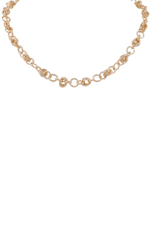 Metal Small Round Link Necklace