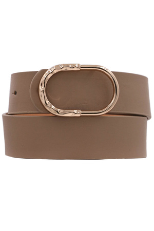 Dual Textured Oval Buckle Belt