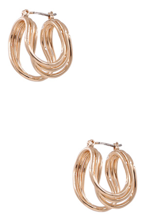 Metal Layered Double Side Earrings