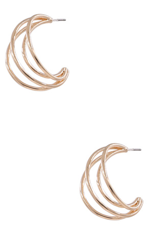 Metal Layered Hoop Earrings