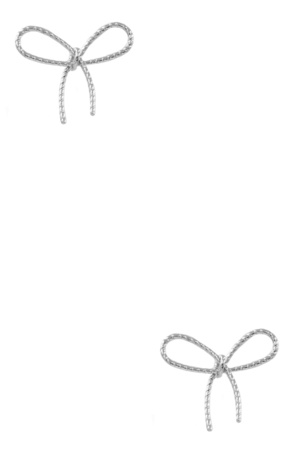 Metal Rope Braid Bow Earrings