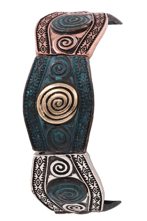 Metal Spiral Shield Stretch Bracelet