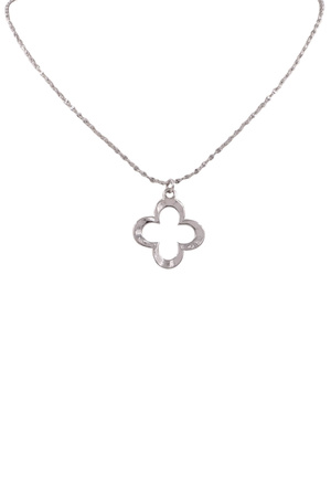 Metal Cut Out Quatrefoil Necklace