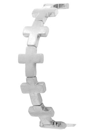Metal Cross Linked Stretch Bracelet